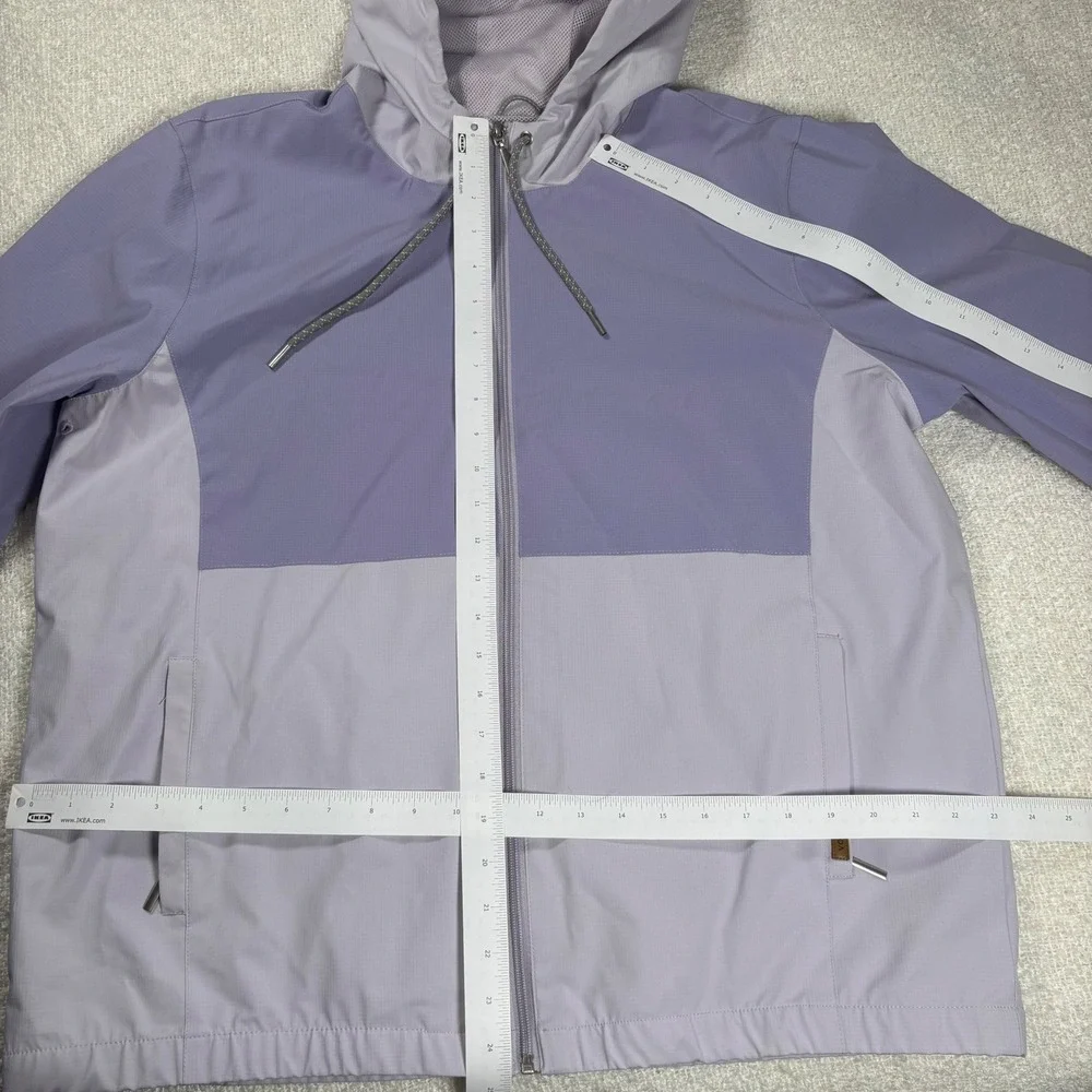 voyager lavender purple windbreaker hooded jacket outdoors travel activewear zip - Picture 8 of 10